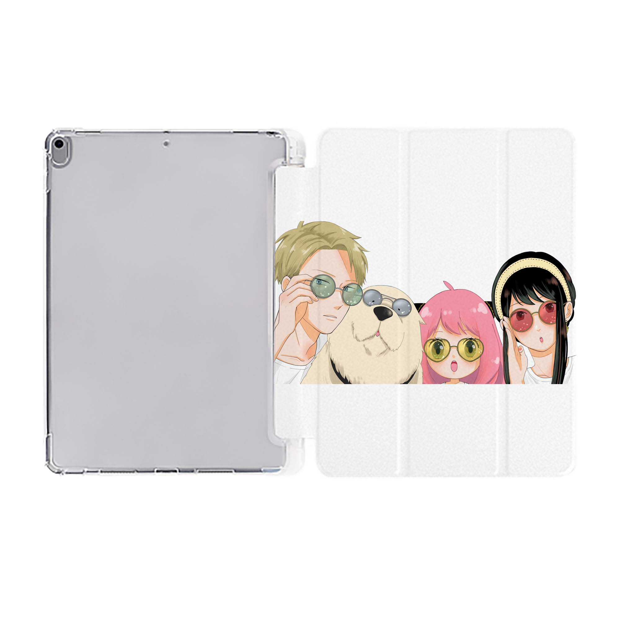（画像用） SPY×FAMILY间谍家家酒 IPad ケース ペン収納付き 三つ折りスタンド PUレザー×シリコン 対応機種9.5/10.5/10.9インチ